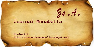 Zsarnai Annabella névjegykártya
